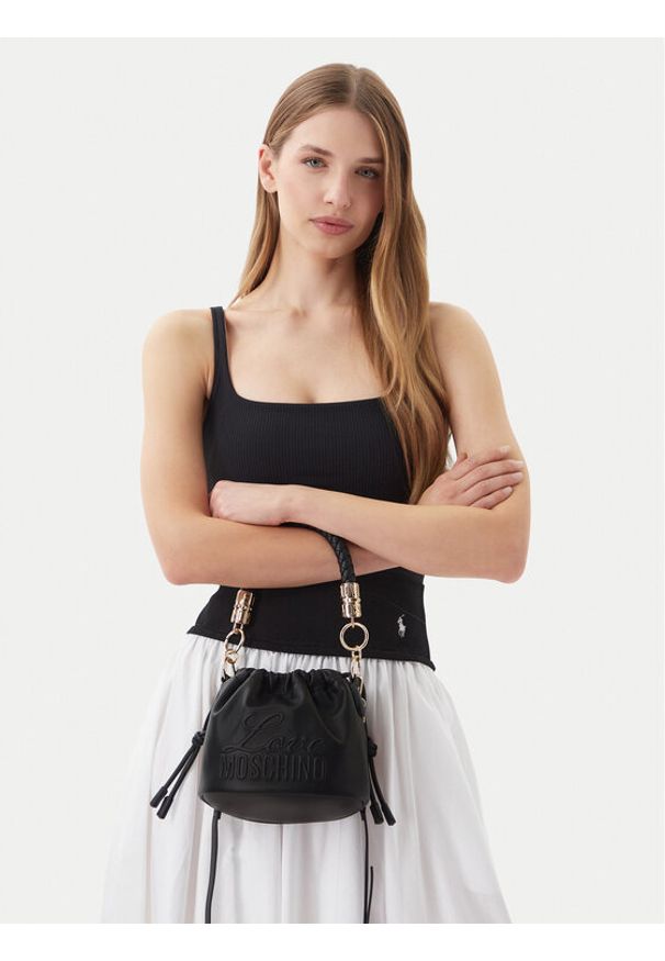 Love Moschino - LOVE MOSCHINO Torebka JC4220PP0OKA0000 Czarny. Kolor: czarny. Materiał: skórzane