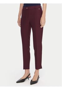 Maryley Spodnie damskie 25IB52Z/M17/43BU Bordowy Regular Fit. Kolor: czerwony. Materiał: syntetyk