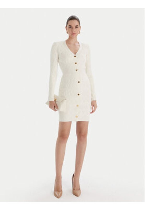 Marciano Guess Sukienka 5BGK04 5661Z Écru Slim Fit. Materiał: syntetyk