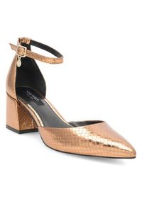 Nine West Czółenka FARIA FF-2377 Brązowy. Kolor: brązowy. Materiał: skóra #3