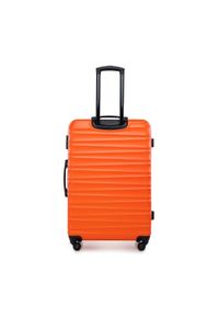Wittchen - Duża walizka z ABS-u z żebrowaniem pomarańczowa. Kolor: pomarańczowy. Materiał: guma #4