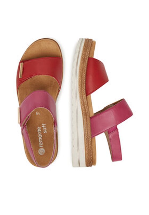 Remonte Sandały D0Q59-31 Różowy. Kolor: różowy. Materiał: syntetyk, materiał