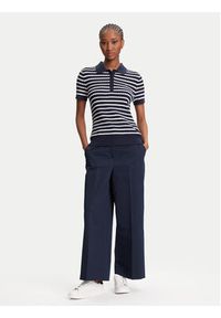 TOMMY HILFIGER - Tommy Hilfiger Polo Fine WW0WW41474 Granatowy Regular Fit. Typ kołnierza: polo. Kolor: niebieski. Materiał: bawełna #3