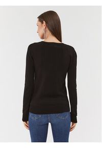 Guess Sweter W3BR22 Z2NQ2 Czarny Slim Fit. Kolor: czarny. Materiał: wiskoza