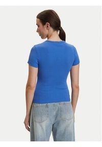 Tommy Jeans T-Shirt DW0DW17881 Niebieski Slim Fit. Kolor: niebieski. Materiał: bawełna #4