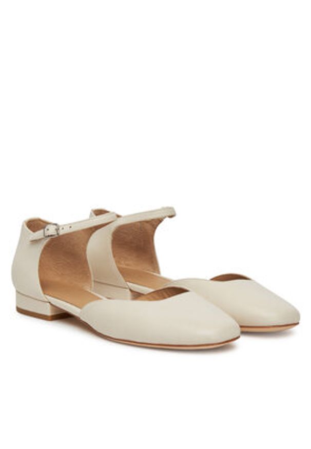 Lauren Ralph Lauren - LAUREN RALPH LAUREN Półbuty Emellie 802966877002 Biały. Kolor: biały. Materiał: skóra