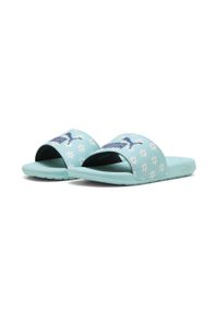 Puma - Dziecięce klapki Cool Cat 2.0 Daisies PUMA. Kolor: pomarańczowy, biały, wielokolorowy, niebieski. Wzór: nadruk