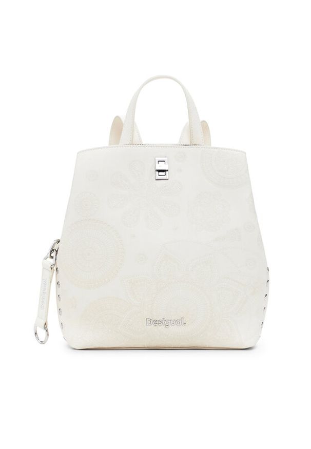 Desigual Plecak Dejavu Sumy 25SAKP28 Écru. Materiał: skóra