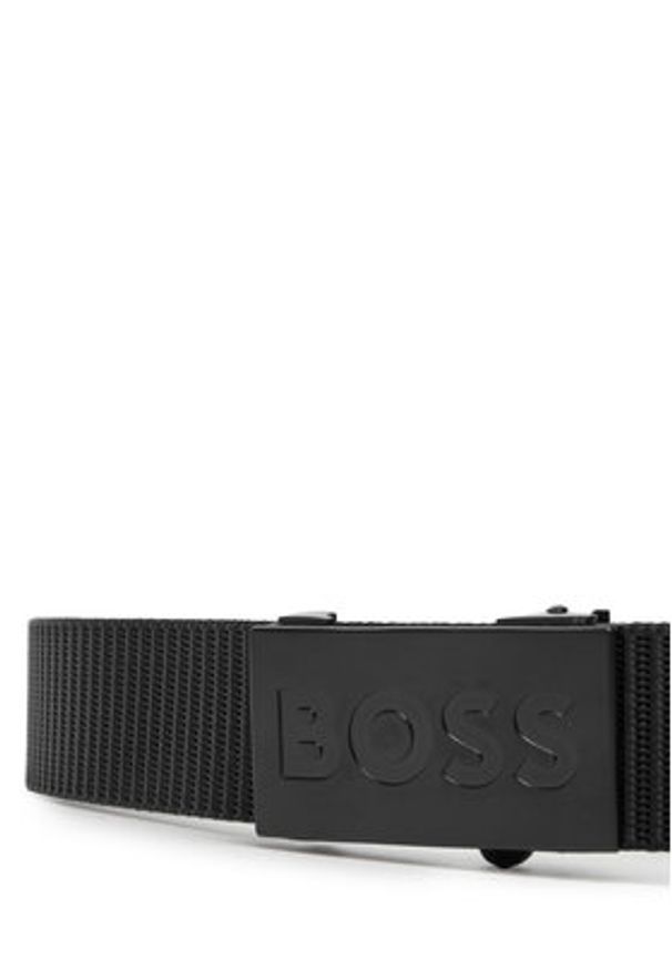 BOSS Pasek Męski Bosper-Tape 50548405 10243408 01 Czarny. Kolor: czarny. Materiał: materiał
