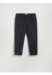 Reserved - Bawełniane spodnie jogger - czarny. Kolor: czarny. Materiał: bawełna