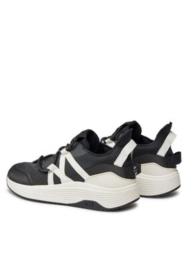 Armani Exchange Sneakersy XUX187 XV774 00002 Czarny. Kolor: czarny. Materiał: materiał