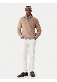 TOMMY HILFIGER - Tommy Hilfiger Sweter Classic MW0MW36532 Beżowy Regular Fit. Kolor: beżowy. Materiał: bawełna #2