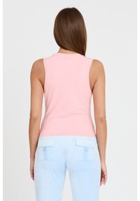Juicy Couture - JUICY COUTURE Różowy damski top Blaine Juicy Script, Rozmiar XS. Kolor: różowy