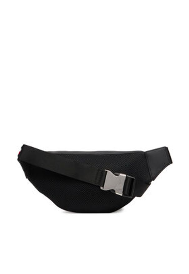 TOMMY HILFIGER - Tommy Hilfiger Saszetka nerka Th Woven Bum Bag AM0AM13634 Czarny. Kolor: czarny. Materiał: skóra