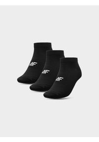 4f - Skarpety casual przed kostkę (3-pack) męskie. Kolor: czarny. Materiał: materiał, bawełna #1