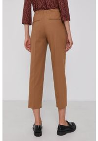 Drykorn Spodnie Access damskie kolor brązowy proste high waist. Stan: podwyższony. Kolor: brązowy #2