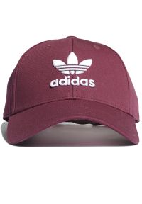 Adidas - adidas Originals Trefoil Baseball Cap > H35555. Materiał: tkanina, bawełna. Wzór: aplikacja, ze splotem. Styl: klasyczny