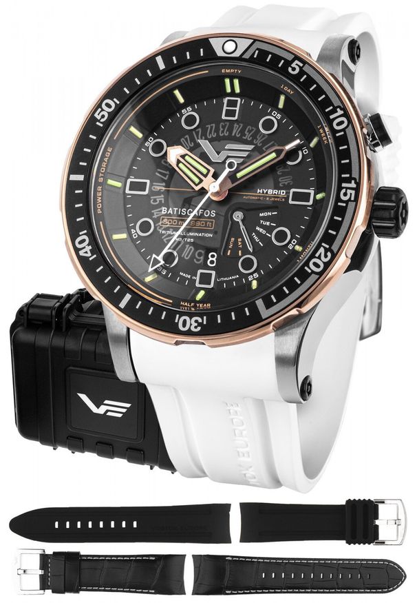 Zegarek Vostok Europe Zegarek męski Vostok Europe PX84-511E769SW biały. Kolor: biały