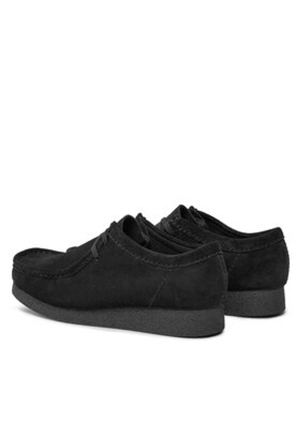 Clarks Mokasyny Wallabee Evo 261728207 Czarny. Kolor: czarny. Materiał: skóra, zamsz