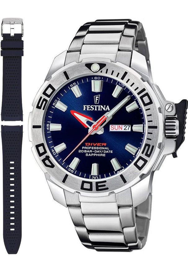 Zegarek Festina Zegarek męski Festina F20665-1 srebrny. Kolor: srebrny