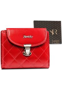 ROVICKY - Portfel skórzany RFID czerwony Rovicky R-RD-19-GCL-Q-38. Kolor: czerwony. Materiał: skóra