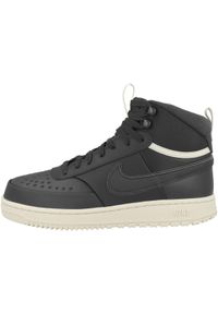 Buty do chodzenia męskie Nike Court Vision Mid. Kolor: czarny. Materiał: materiał, skóra, syntetyk. Szerokość cholewki: normalna. Model: Nike Court. Sport: turystyka piesza