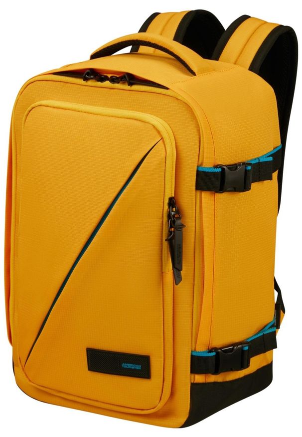 AMERICAN TOURISTER - American Tourister Take2Cabin S do Ryanair żółty. Kolor: żółty. Materiał: materiał. Styl: klasyczny