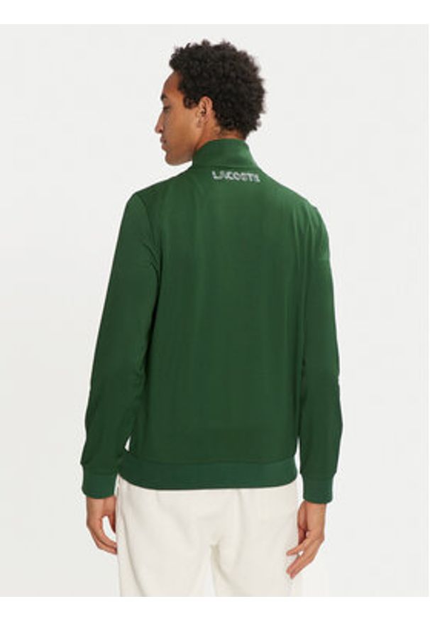 Lacoste Bluza SH2646 Zielony Regular Fit. Kolor: zielony. Materiał: syntetyk