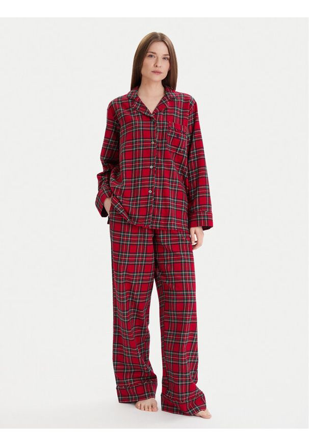 Polo Ralph Lauren Piżama 4P8043 Czerwony Relaxed Fit. Kolor: czerwony. Materiał: bawełna