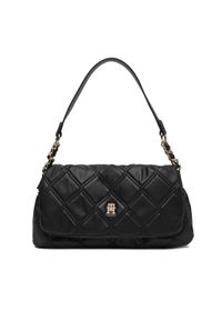 TOMMY HILFIGER - Tommy Hilfiger Torebka Th Feminine Shoulder Bag AW0AW18717 Czarny. Kolor: czarny. Materiał: skórzane #1