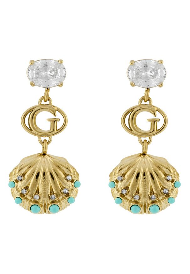 Kolczyki Guess. Materiał: złote. Kolor: złoty