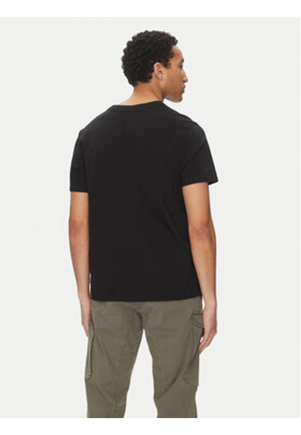 Moose Knuckles T-Shirt Duluth M15MT759 Czarny Regular Fit. Kolor: czarny. Materiał: bawełna
