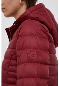 TOMMY HILFIGER - Tommy Hilfiger kurtka puchowa damska kolor bordowy przejściowa. Kolor: czerwony. Materiał: puch #5