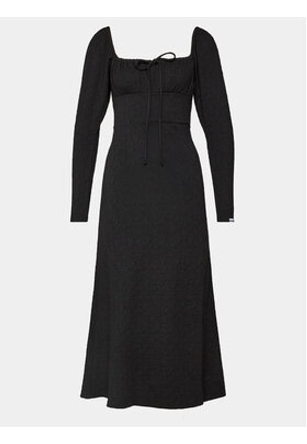 Hugo - HUGO Sukienka codzienna Navenda 50508645 Czarny Regular Fit. Okazja: na co dzień. Kolor: czarny. Materiał: syntetyk. Typ sukienki: proste. Styl: casual