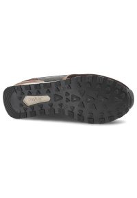 Brązowe Sneakersy Rieker Sportowe Obuwie Męskie. Okazja: na co dzień, na spacer. Kolor: brązowy. Materiał: jeans, materiał, skóra. Sport: turystyka piesza #5