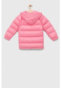 adidas Originals kurtka puchowa dziecięca kolor różowy. Okazja: na co dzień. Kolor: różowy. Materiał: puch. Styl: casual #3