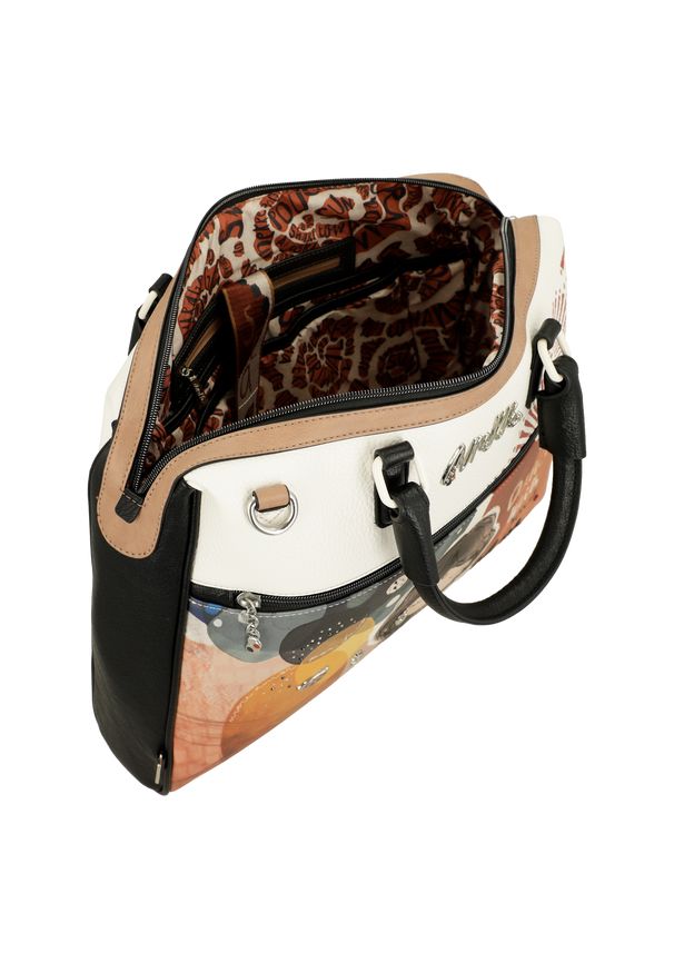 Pomarańczowa Torba Na Laptopa Anekke Stylowa Aktówka Damska. Kolor: pomarańczowy. Wzór: aplikacja. Styl: elegancki