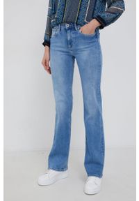 Pepe Jeans Jeansy Aubrey damskie high waist. Stan: podwyższony. Kolor: turkusowy