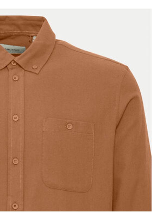 Blend Koszula Shirt 20717140 Brązowy Regular Fit. Kolor: brązowy. Materiał: bawełna