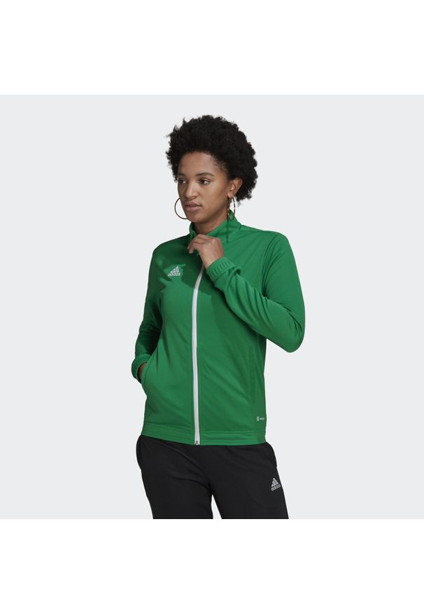 Adidas - Entrada 22 Track Jacket. Kolor: biały, zielony, wielokolorowy. Materiał: materiał. Sport: piłka nożna