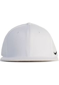 Czapka Nike True Swoosh Flex Cap 384409-100 - białe. Kolor: biały. Materiał: materiał, poliester, skóra, elastan. Styl: klasyczny