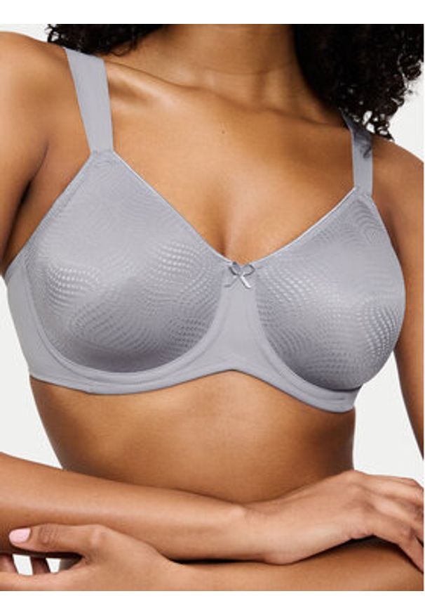 Triumph Biustonosz z fiszbiną Essential 10219713 Szary. Kolor: szary. Materiał: syntetyk