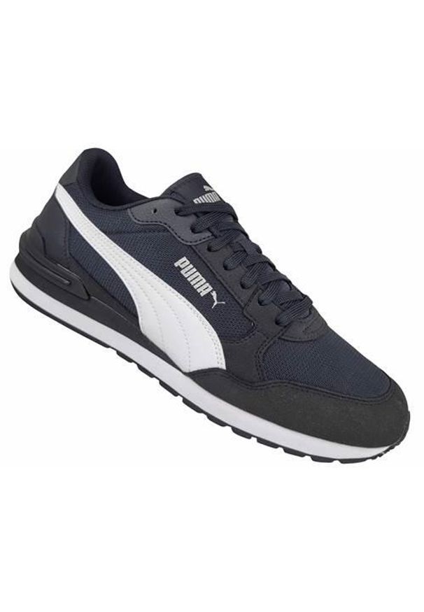 Buty do chodzenia męskie Puma St Runner V4 Mesh. Zapięcie: sznurówki. Kolor: wielokolorowy, niebieski, czarny. Materiał: guma, materiał, tkanina, syntetyk. Szerokość cholewki: normalna. Sport: turystyka piesza
