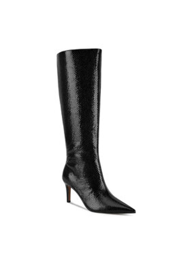 Nine West Kozaki WFA3425-1 Czarny. Kolor: czarny. Materiał: materiał