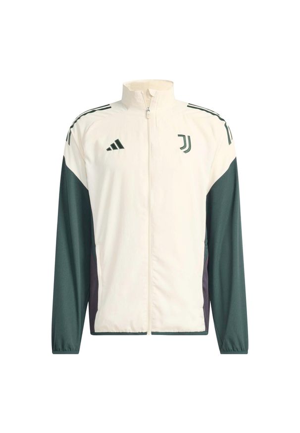 Adidas - Kurtka dresowa Prematch Juventus Turyn EU 2025/26. Kolor: biały. Materiał: dresówka. Sport: bieganie