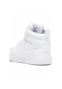 Puma - Buty do chodzenia dla dzieci PUMA Rebound V6 Mid. Kolor: szary, biały, wielokolorowy. Sport: turystyka piesza
