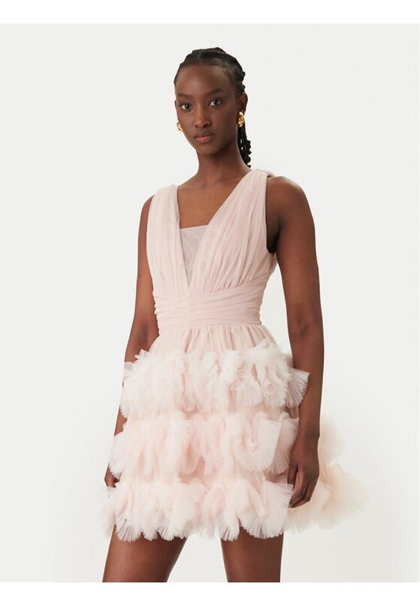 Rinascimento Sukienka koktajlowa CFC0127839003 Różowy Slim Fit. Kolor: różowy. Materiał: syntetyk. Styl: wizytowy