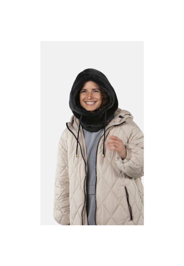 Balaclava Damska Barts Eliess Hood. Kolor: czarny. Materiał: futro. Sezon: zima. Styl: elegancki, sportowy