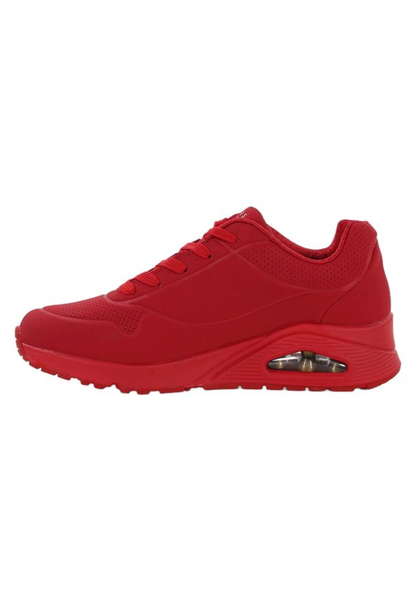 skechers - Buty na co dzień damskie SKECHERS UNO STAND ON AIR eko skóra. Okazja: na co dzień. Kolor: czerwony. Materiał: skóra