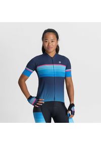 ROGELLI - Koszulka rowerowa damska Rogelli Impress II. Kolor: wielokolorowy, różowy, niebieski